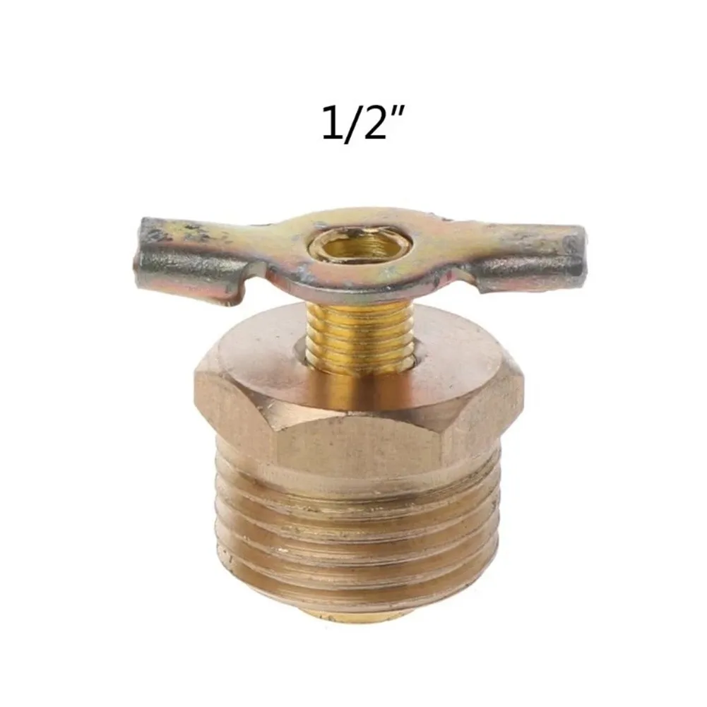 3/1Pcs NPT 1/4inch 3/8inch 1/2inch Solid Brass Drain Valve Compressor Air Tank Port Water Drain Valve Replacement Part