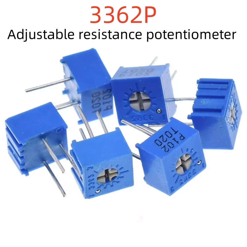 

5PCS 3362P 1K2K5K10K20K50K100K200K500K1M103 single-turn precision adjustable resistance potentiometer