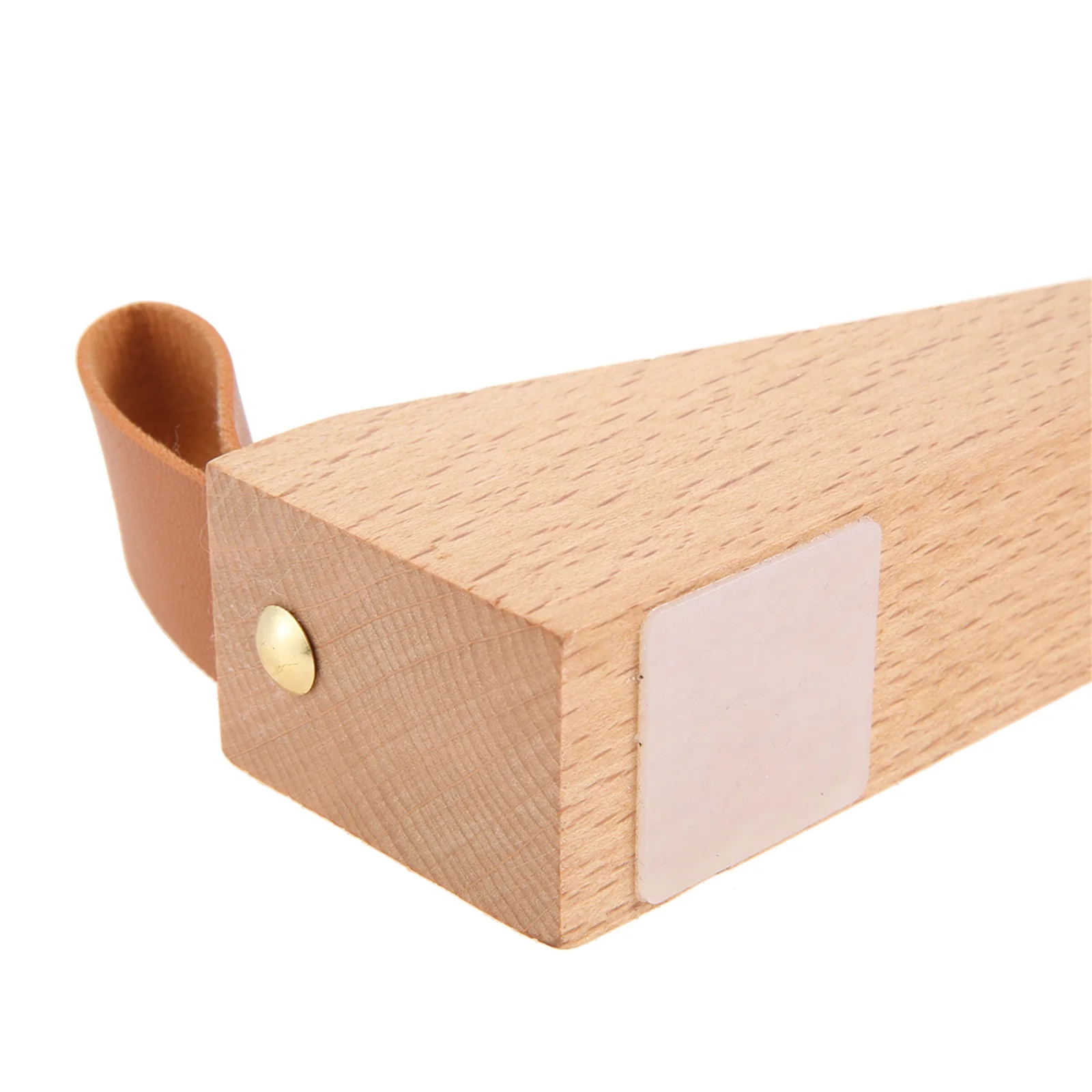 1 pz piccolo tappo per porta in legno massello faggio/noce nera arresto antiscivolo bambini proteggi corda in pelle zeppa anti-collisione casa creativa