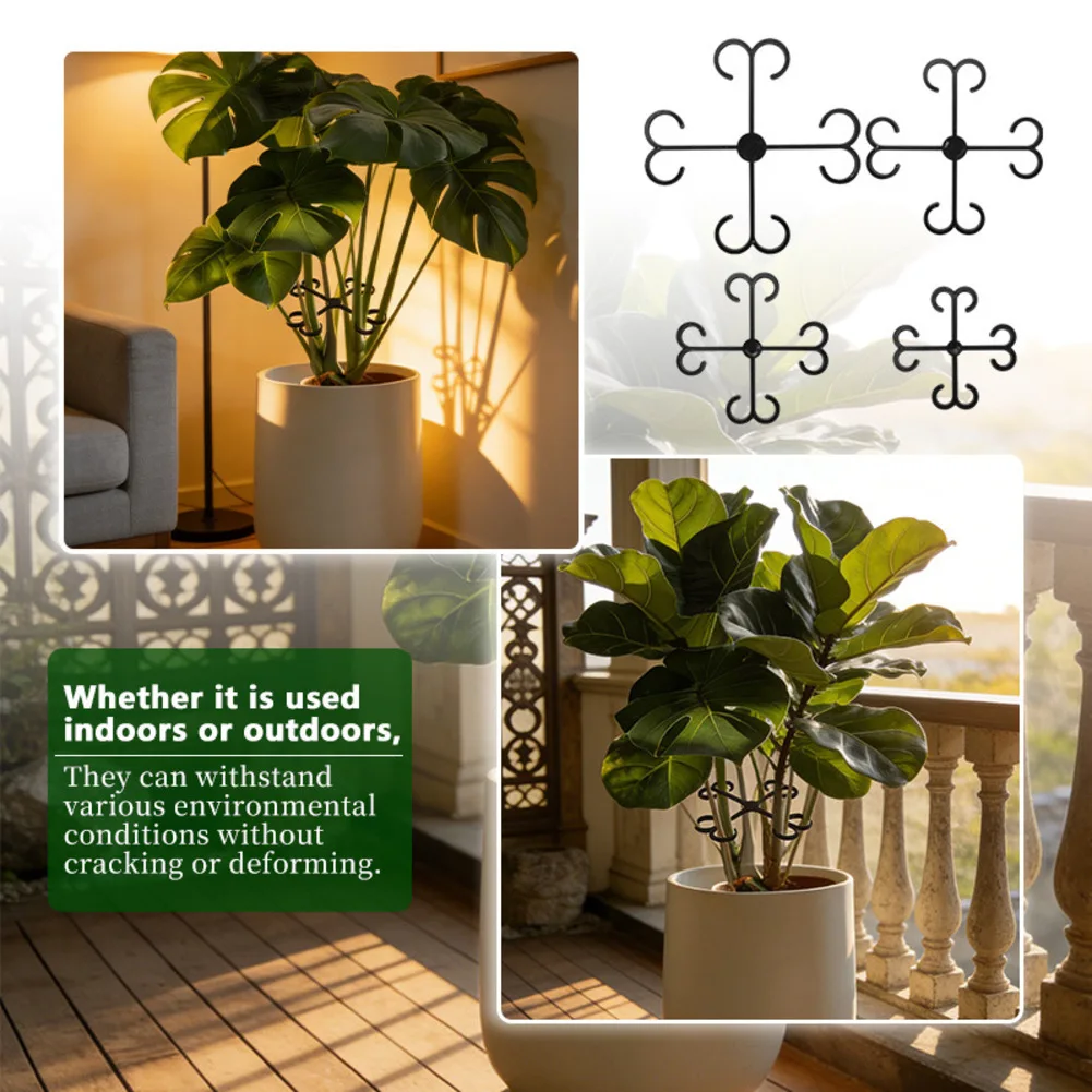 For Indoor Plant Support Tool with Double Hook Design for Training Stems and Enhancing Airflow Around Potted Greenery