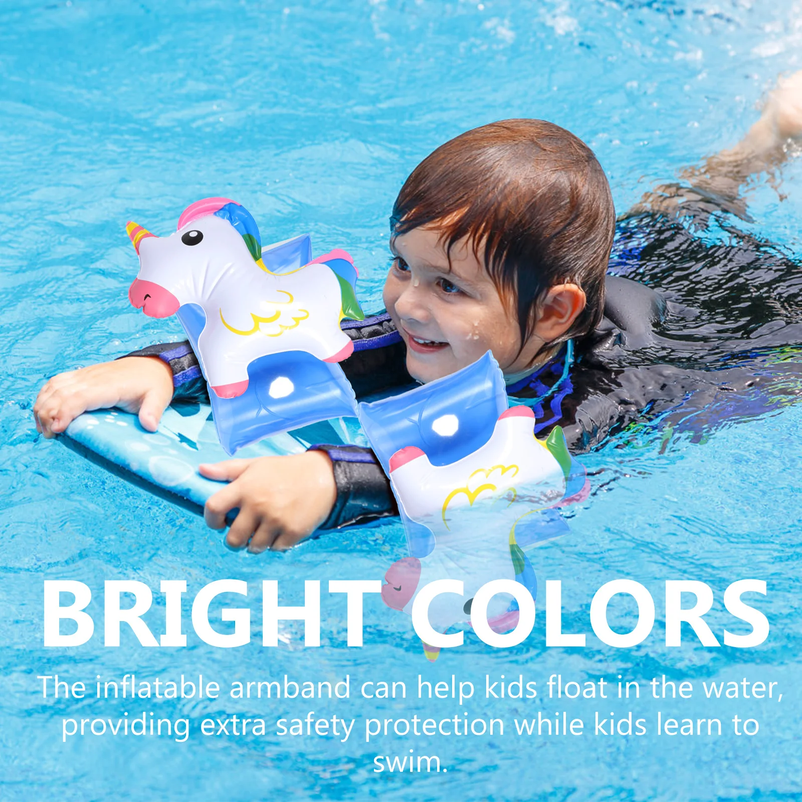 

2pcs Cartoon Floating Sleeves For Pvc Inflatable Arm Sleeves Thick Buoyant Swim Training Aids Pool Floaties