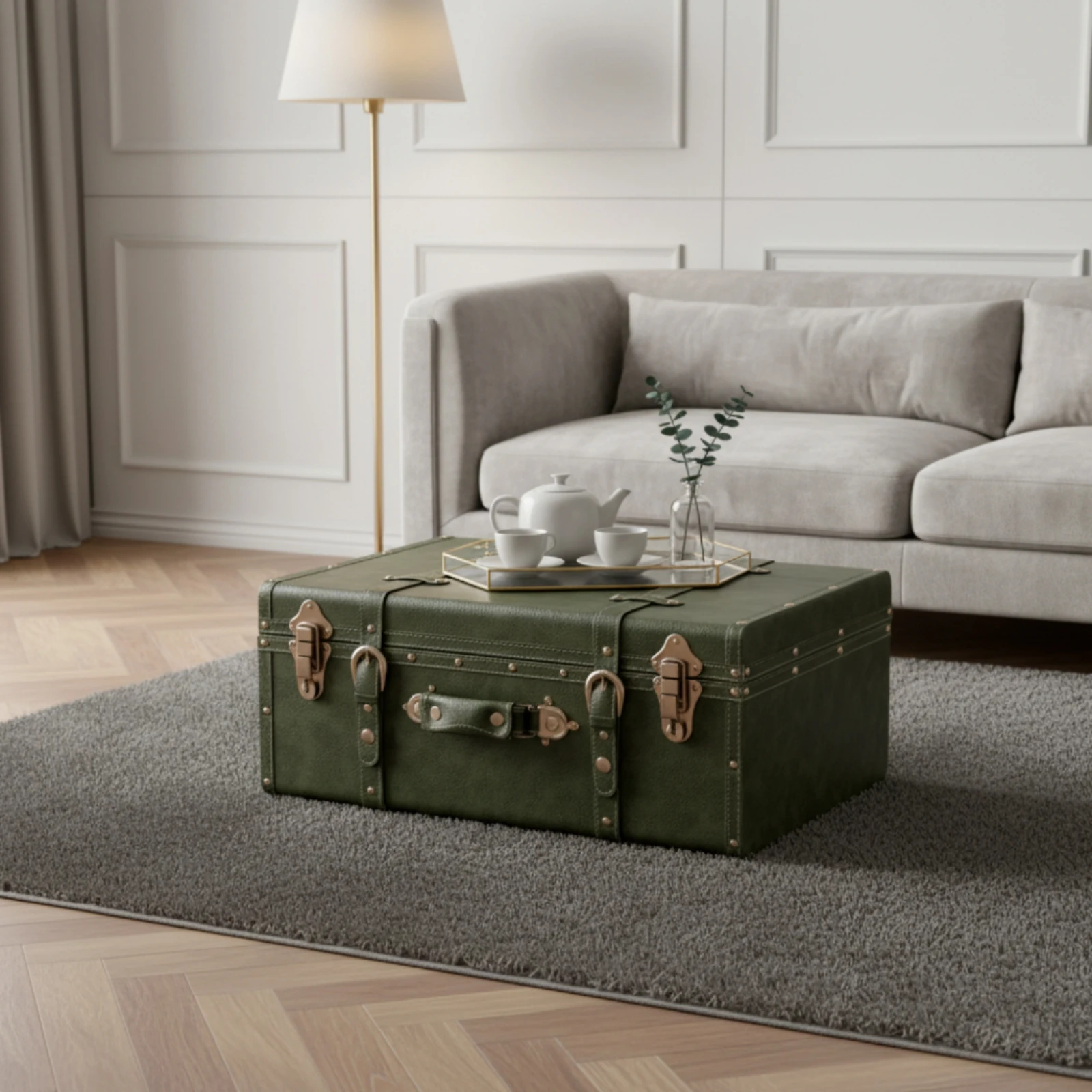 Carry Suitcase Box Portable Vintage Suitcase Decorative Trunk Reinforced Sturdy for Decorators, Home Decor, Photo Shoots