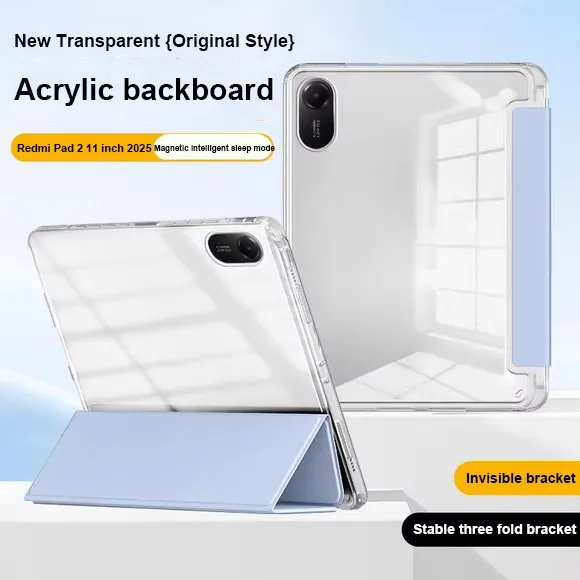 

Акриловый чехол для Xiaomi Redmi Pad2 11 дюймов 2025 SE 11 8,7 MiPad 7 7Pro 11,2 5 5Pro 6 6Pro 11 дюймов 2024 Прозрачная крышка со слотом для ручки