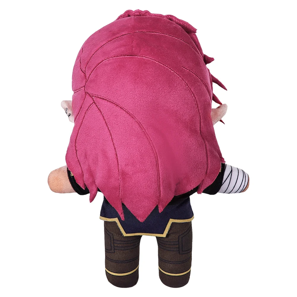 Vi Plush Cosplay Game LoL Plushies, figurine de mascotte mignonne, accessoires pour adultes et enfants, cadeaux d'anniversaire de Noël, décor de fête d'Halloween, 28cm