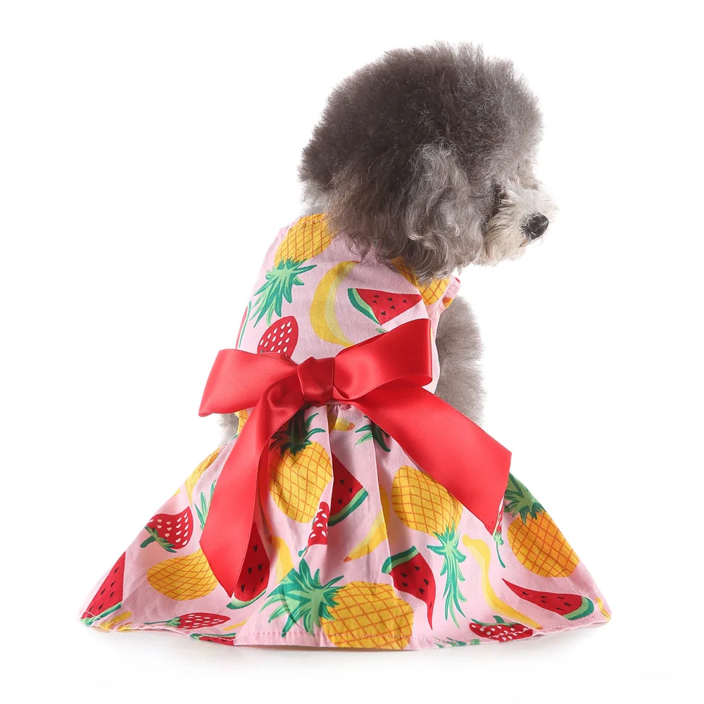 New Pet Supplies Pet New Dog Clothing Summer Rainbow Skirt Spring/Summer Pet Clothing Leopard Print Dog Dress