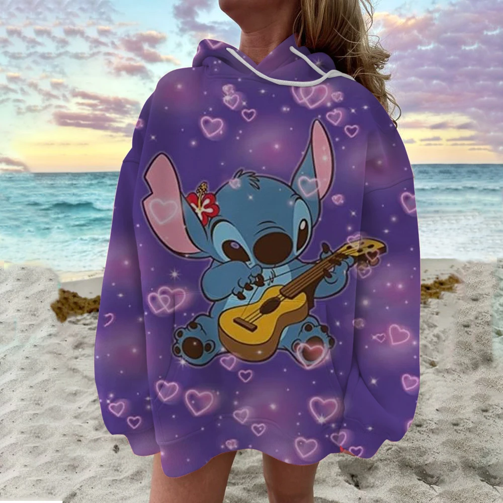 

(Miniso)Disney Stitch Cute Cartoon Autumn Hoodies Street Causal Style Comfort Shirt Man Women Hoodies Hoodie New & Sweatshirts