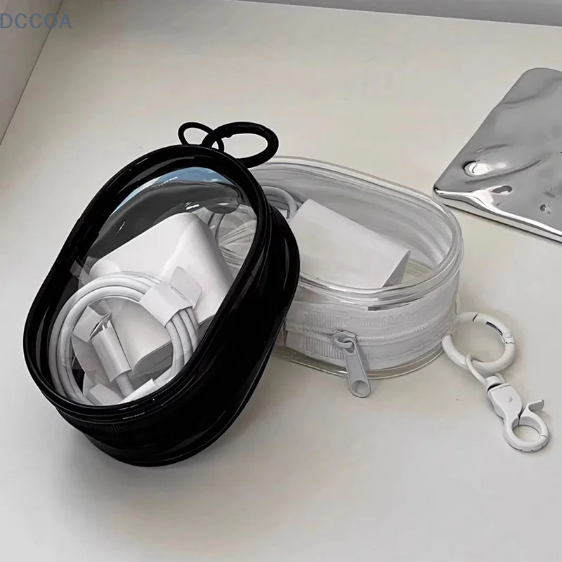 Transparent Data Cable Charger Storage Bag Cable Organizer Waterproof Travel Bag Organizer Mobile Phone Charger Protective Bag