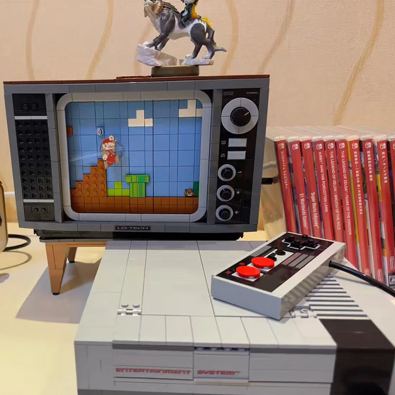2025년 신제품 아이디어 슈퍼 네스 게임 콘솔 모델 모듈형 블록 브릭 액션 피규어 교육용 어린이 장난감
