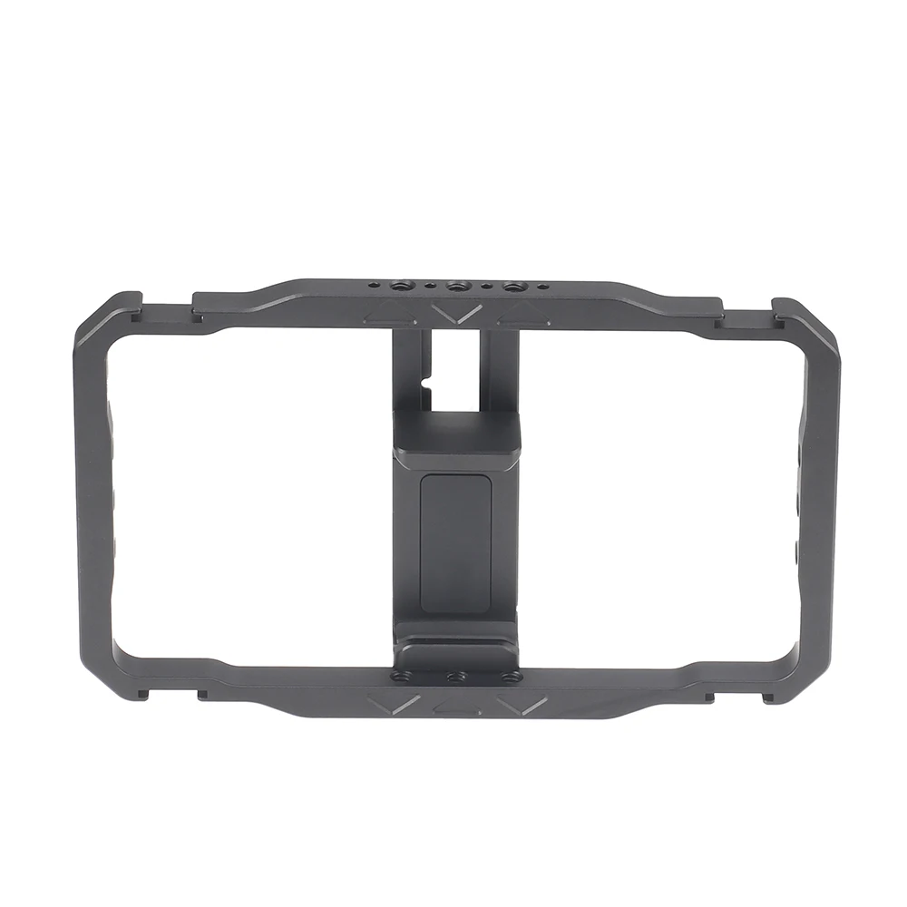 携帯電話ケージ スマートフォン ビデオ リグ ハンド グリップ フィルムメイキング ケース 電話ビデオ スタビライザー ハンドヘルド三脚マウント iPhone Android用