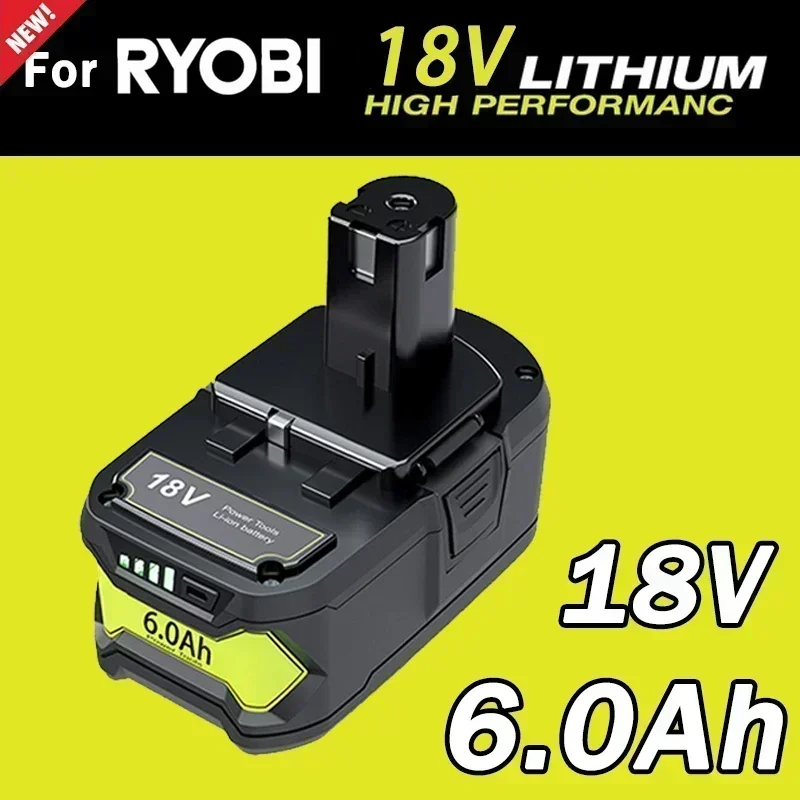 6 Ач для RYOBI 18 В аккумулятор P108 18 В One + Plus аккумулятор 18 В литий-ионный электроинструмент P104 P107 RB18L50 RB18L20 P108