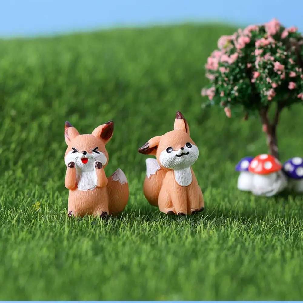 Mini Statue d'Animal de Dessin Animé, Miniature, Mignon, Artisanat en Résine, Micro Paysage, Mousse, Décoration de user inage