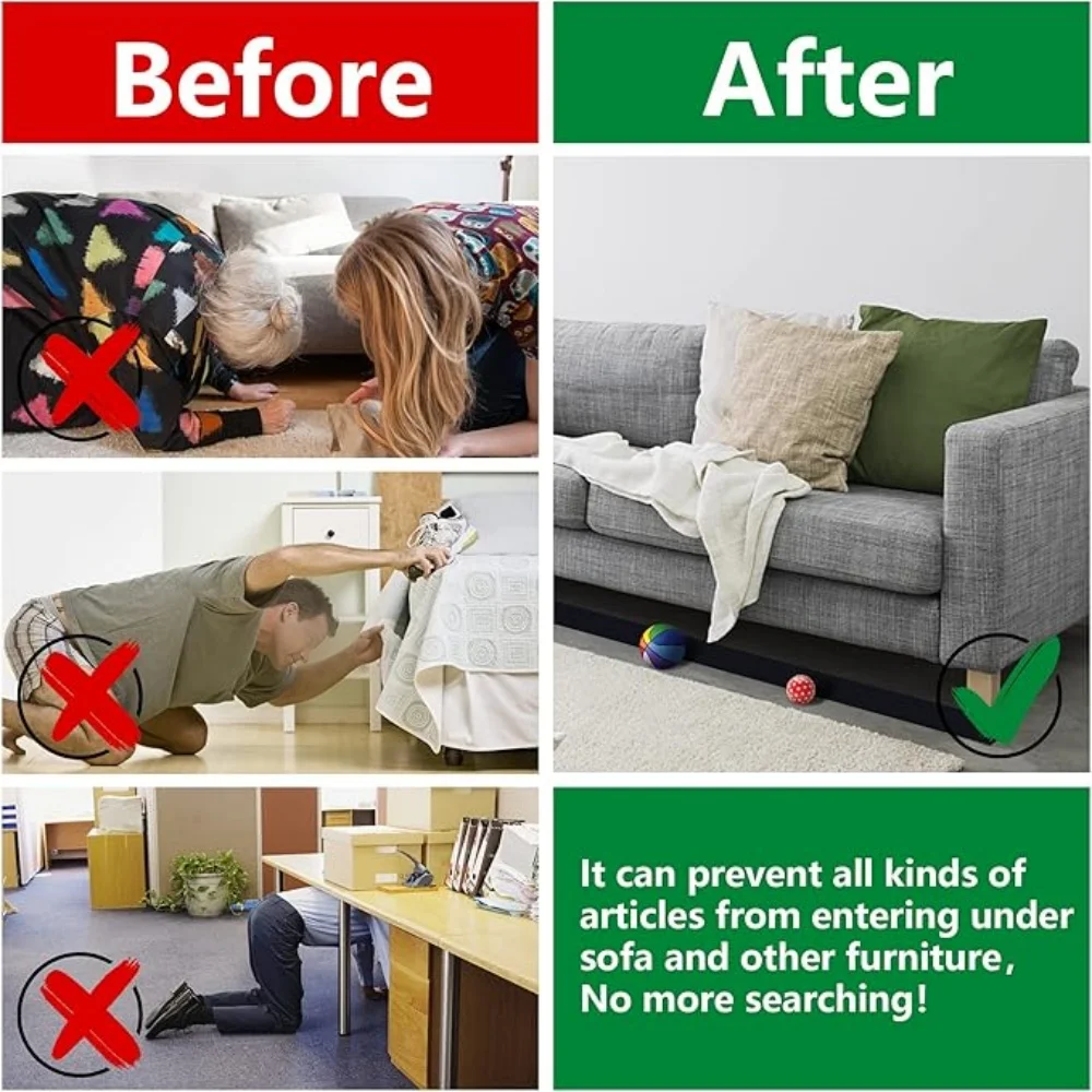New 3-6M Sofa Bottom Panel Prevent Pets From Entering Toy Blocker Furniture Dust Gap Barrier Strip Nylon Adjustable Fixed Strap