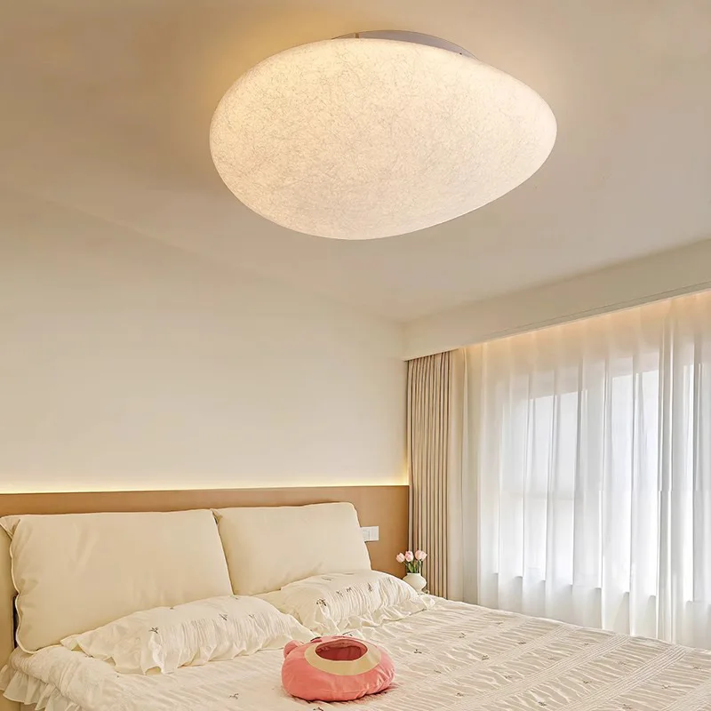 Nordic simple Ceiling Lamp Cream Style Handmade Silk Light for Study Bedroom Cafe Parlor Ceiling Light Cloud Lampshade Fixture