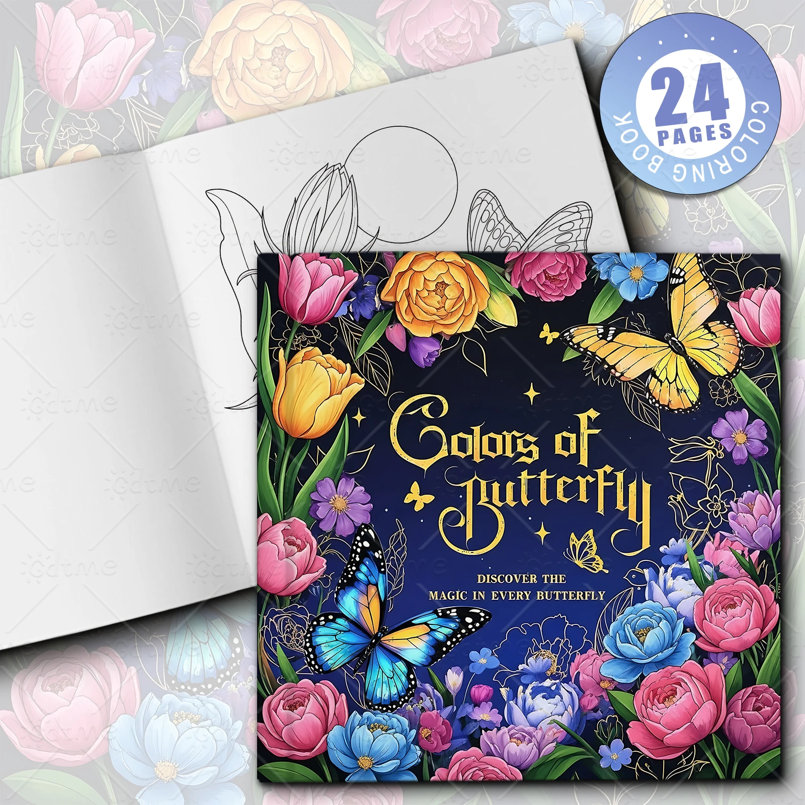 The Color of Butterflies Coloring Book for Adults Featuring Cute Cozy Daily Activities for Relaxation (Cozy Spaces Coloring)