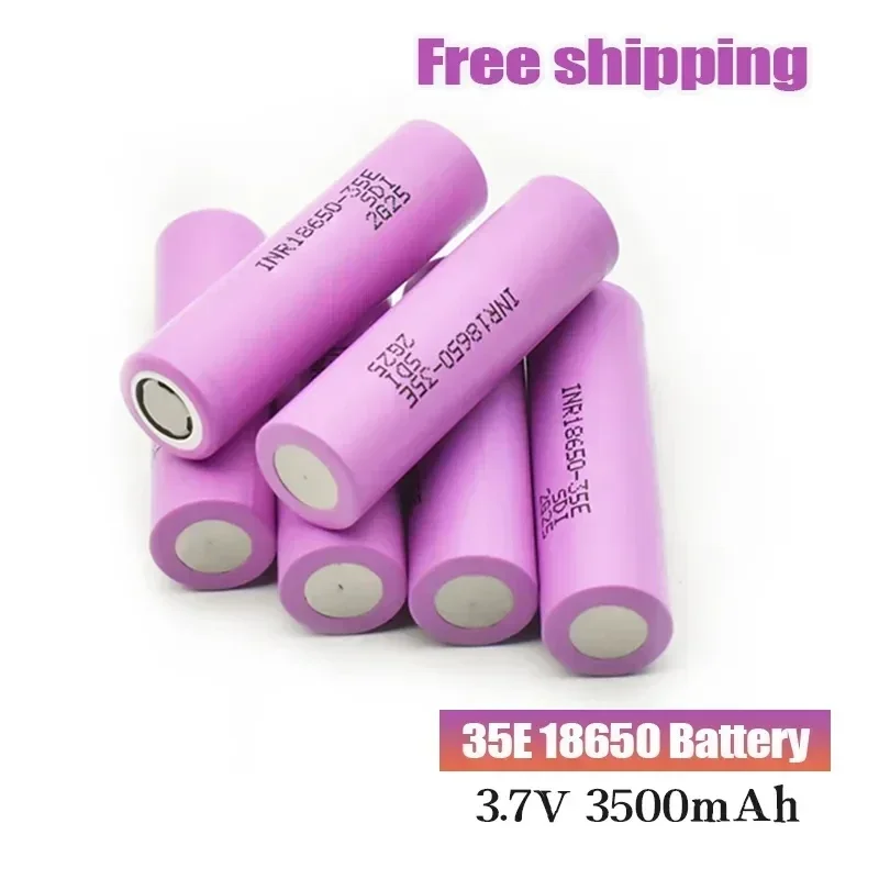 New 18650 Original High Power 18650 3500mah 25A Discharge Inr18650 35e 18650 Battery Lithium Ion 3.7V Rechargeable Battery