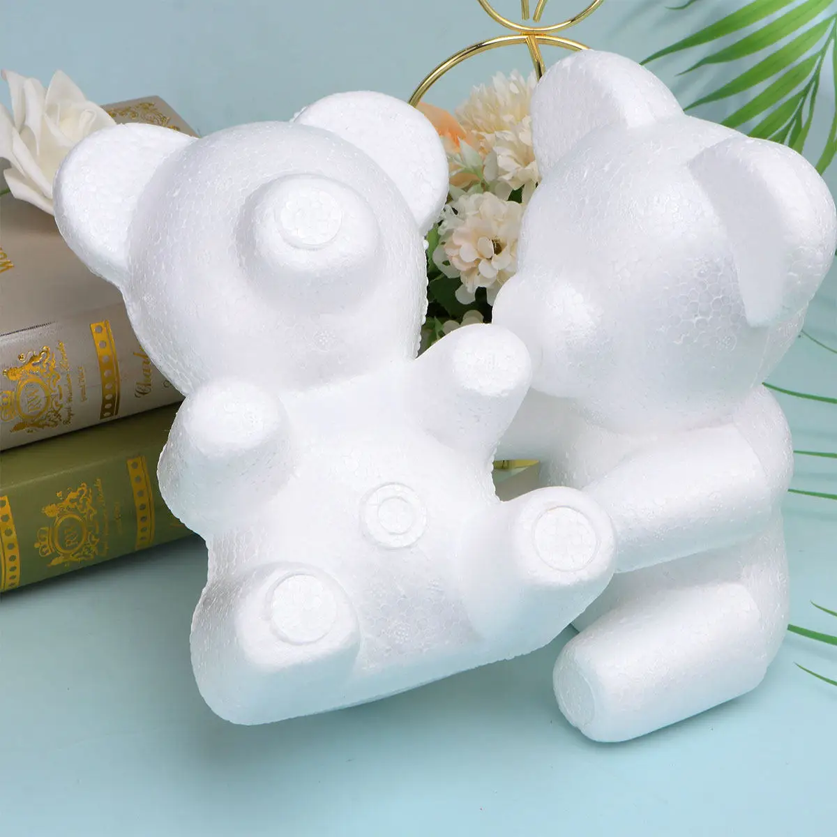 2個入り-ベアクラフト-20cm-diyデコレーション-バレンタインデー-パーティーオーナメント-幼稚園児向け-冬のクリスマスアクティビティ