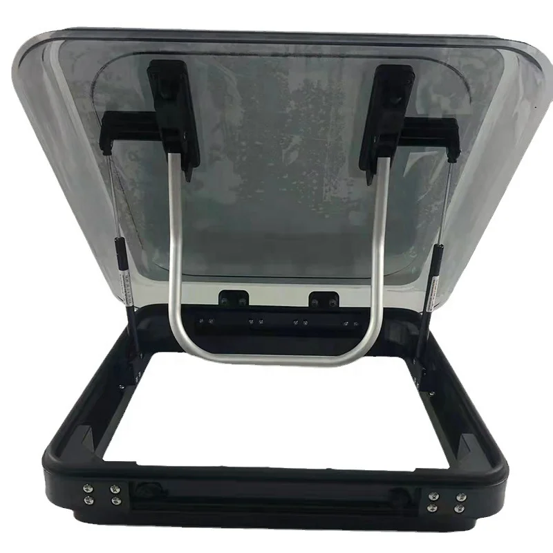 

Sunroof Push-out Aluminum Alloy Led Light Car Roof Window Rv Skylight with Gauze Pleated Shading Curtain