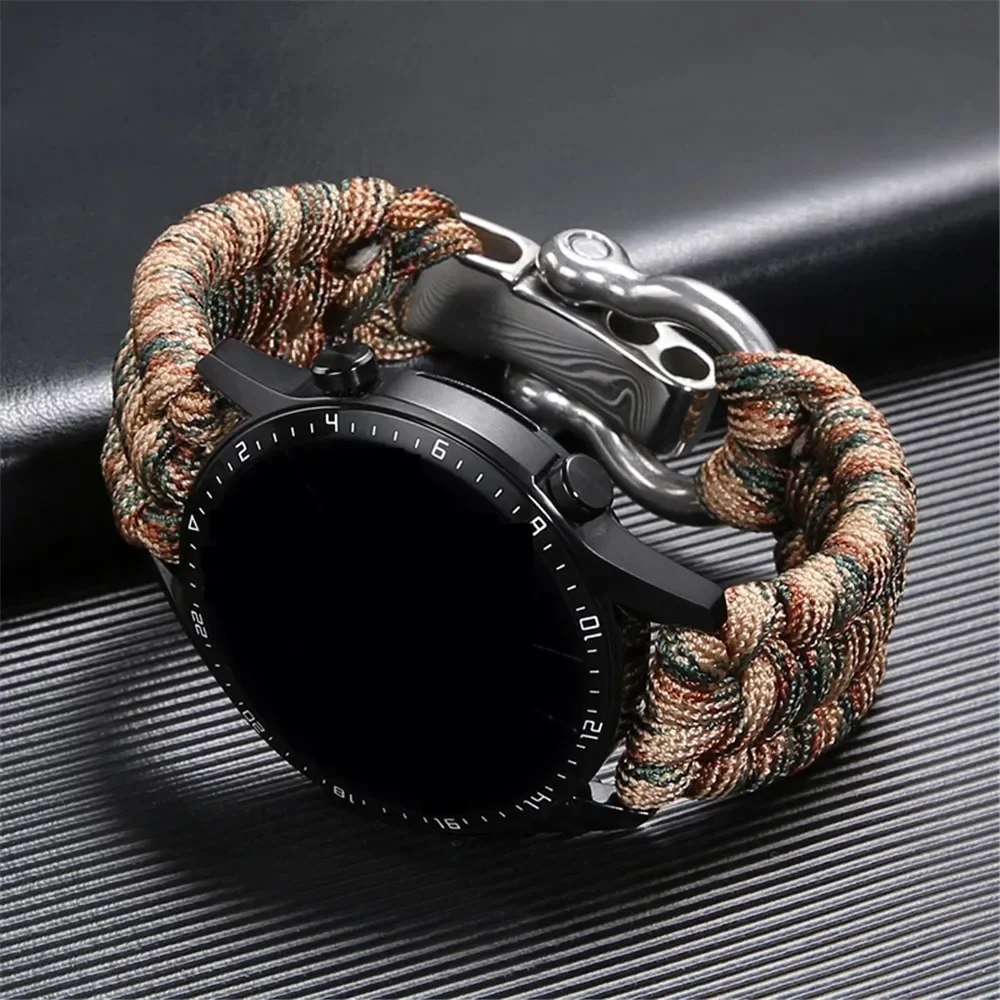 20mm 22mm Braided Bands for Samsung Galaxy Watch 6 4 5 pro 45mm 44mm 40mm/Classic 46mm 47mm Strap Sport Nylon Rope Bracelet