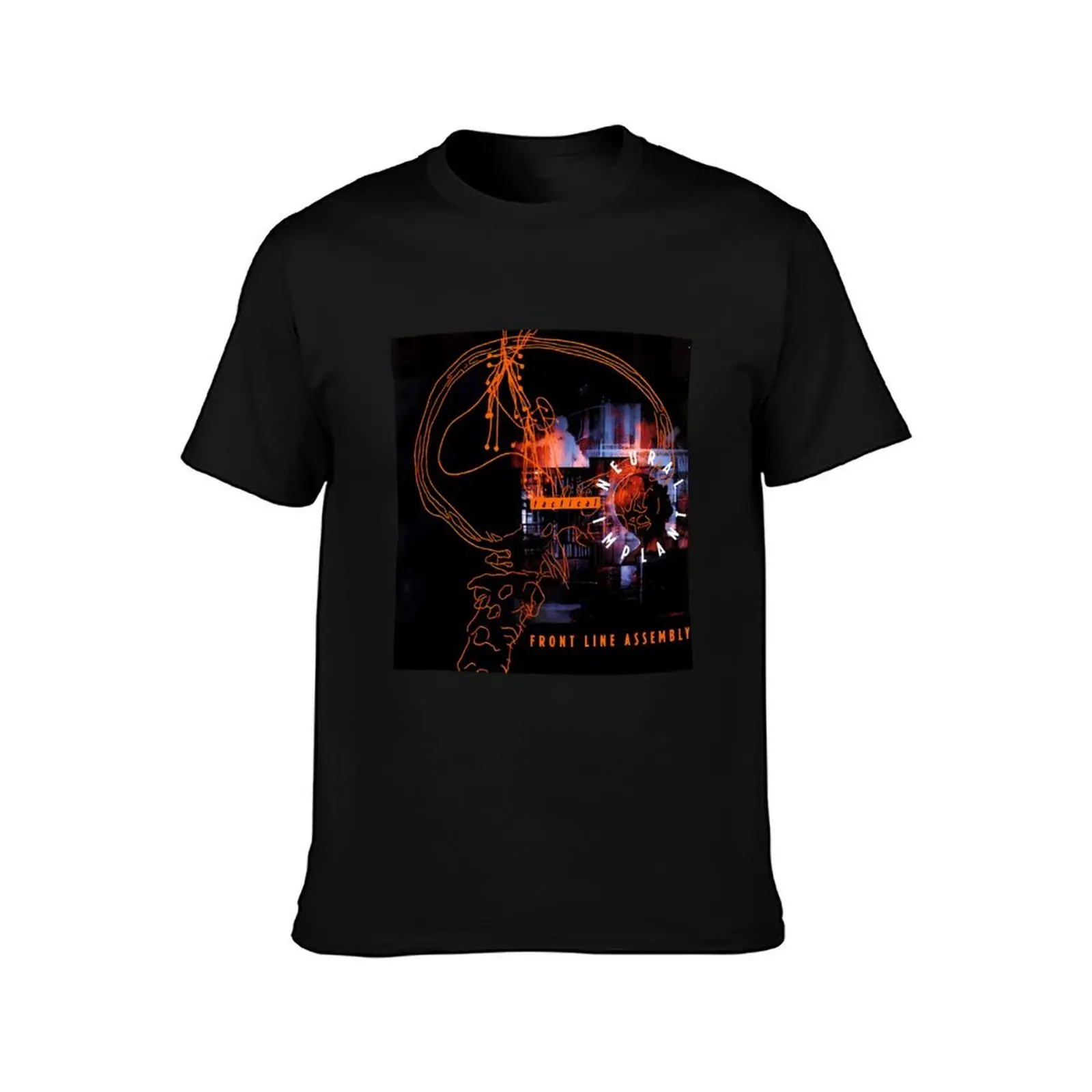 Front Line Assembly Music Artwork T-Shirt Art Pattern Printed Casual Top