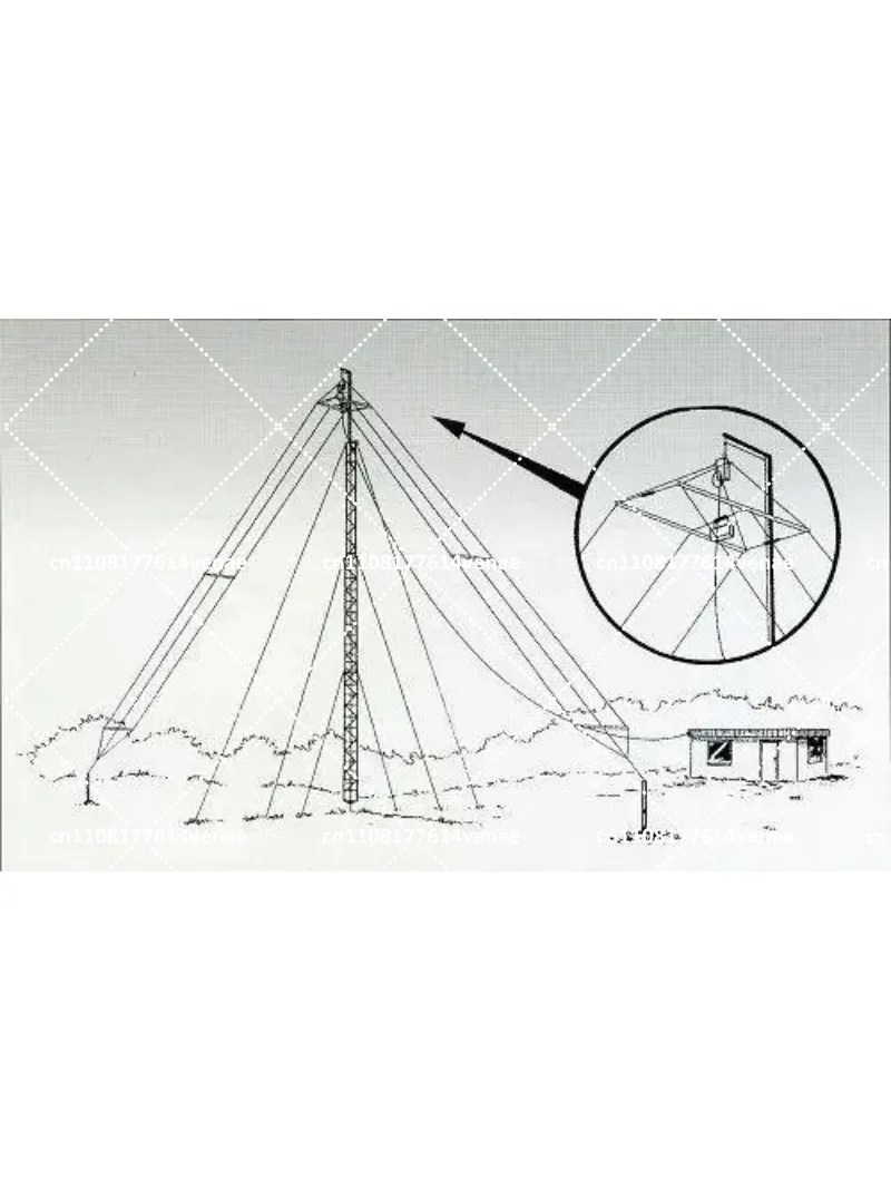 HF320A 3-Wire Shortwave High-Efficiency Broadband Radio Antenna for Ham Radio