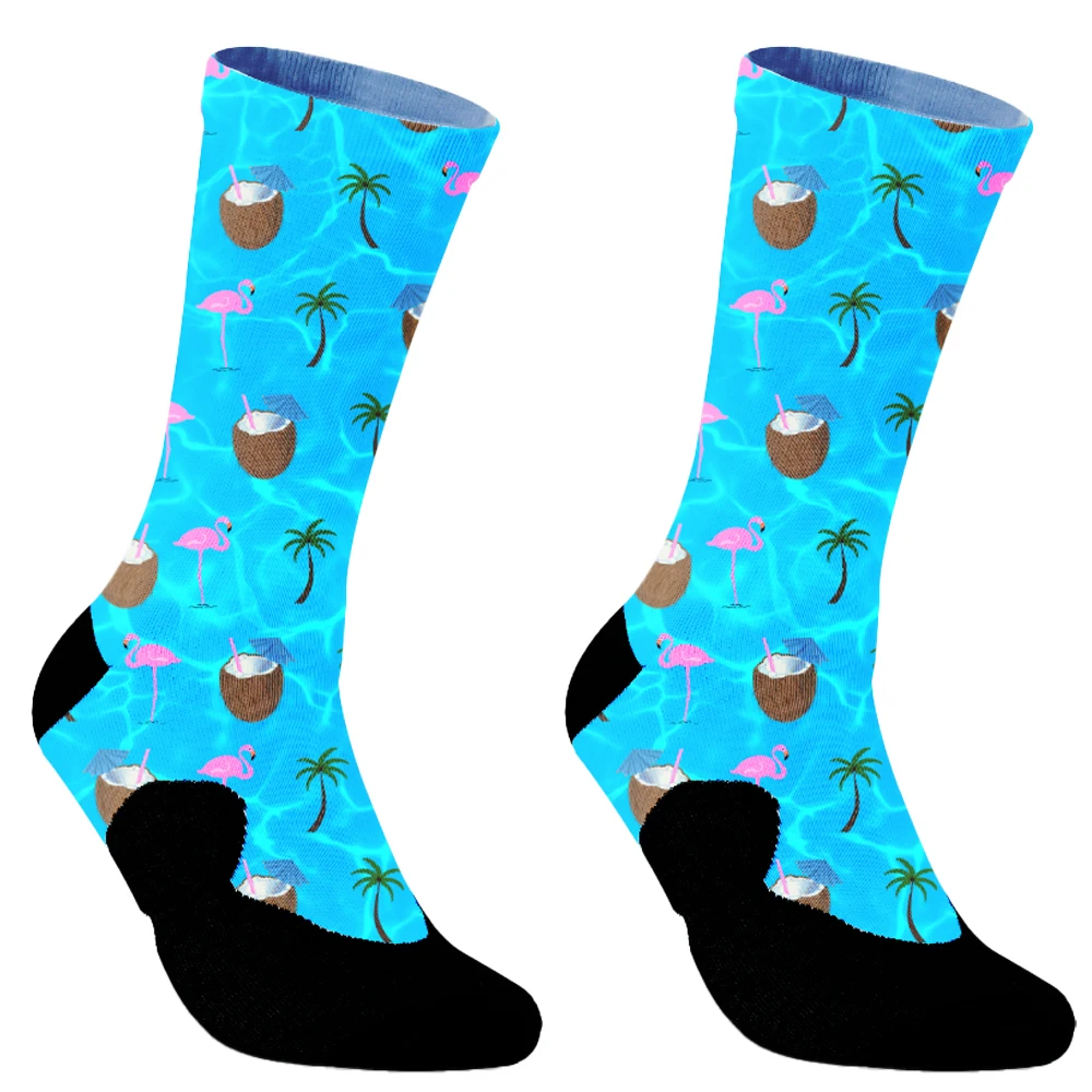 Chaussettes longues d'Halloween pour hommes et femmes, Hip Hop, Cool, Coton peigné, Animal