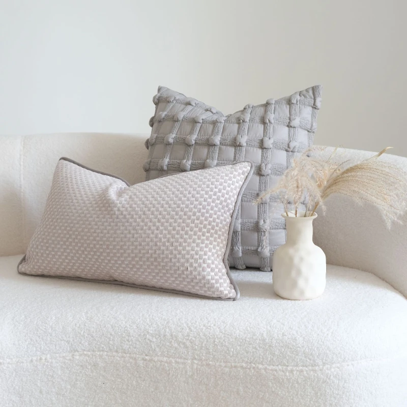 Beige Grey Wabi-sabi Cushion Cover Simplicity Home Pillow Case Geometric Texture Pillow Cover Decorative for Sofa Home Decor