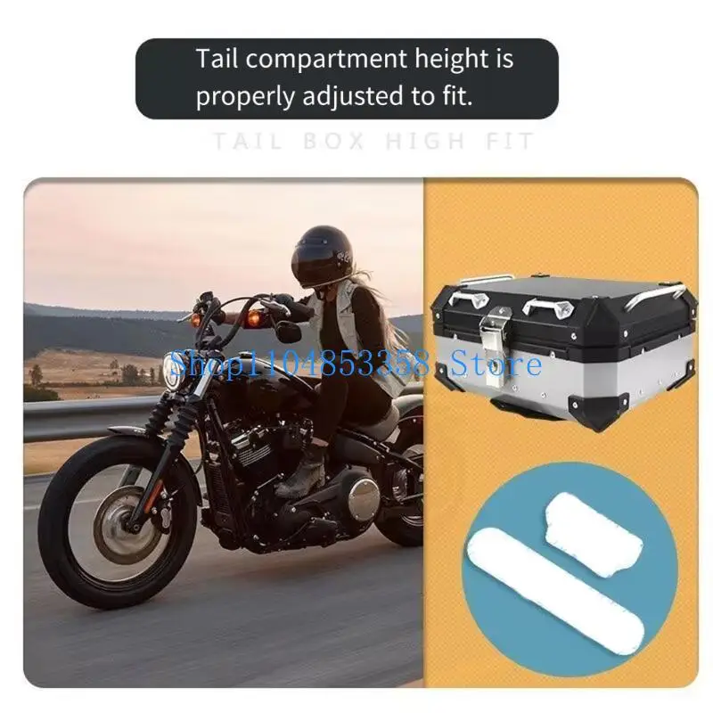 

652F Ergonomic Motorcycle Rear Case Backrest Pad Universal Trunk Top Box Cushion Breathable PU Comfort Layer