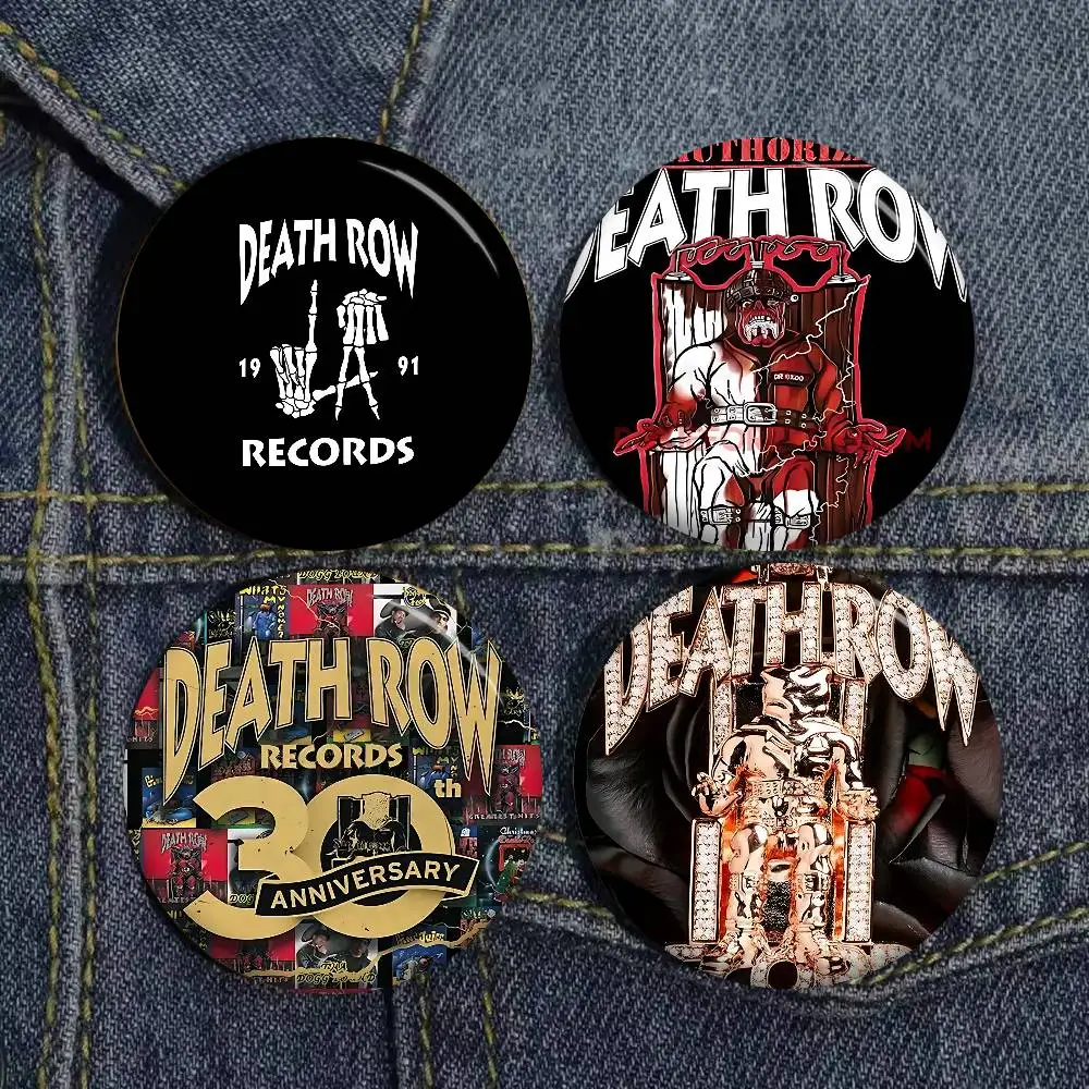 D-Death RowS Records 58mm Cute Anime Figure Icon Badge Handmade Tinplate Brooch for Backpack Clothes Chest Ornament Gifts