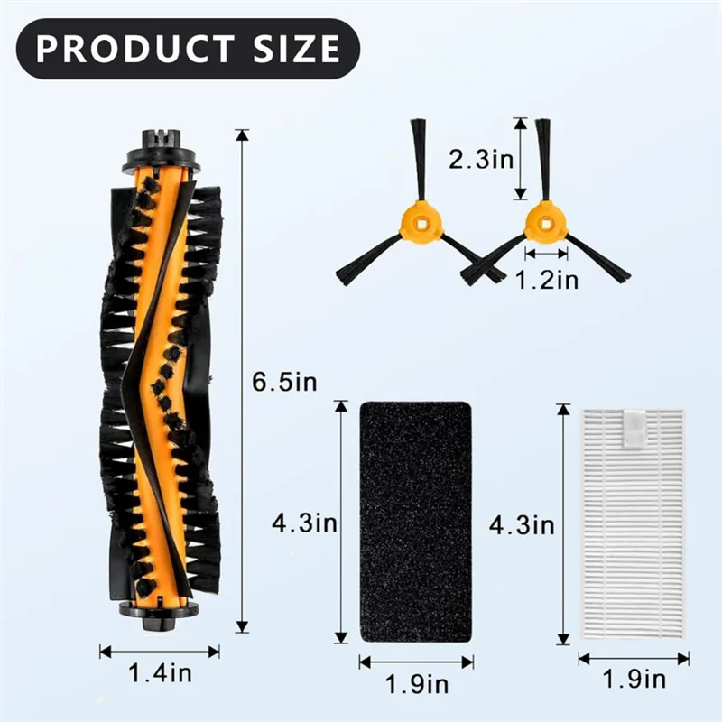 Replacement Parts For Ecovacs Deebot N79 N79S DN622 500 N79W N79SE / Yeedi K600 K700 / Deebot 500 DC3G Accessories Kit-A58E