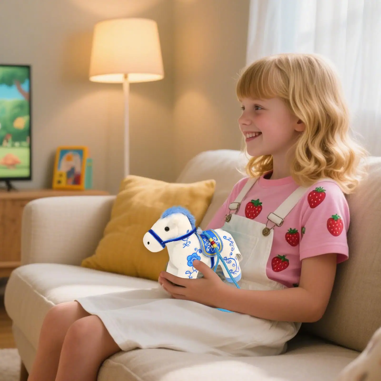 

Китайский Новый Год Лошадь Плюшевый Мягкий Синий И Белый Декор Мягкая Лошадь Животные Для Детей Мальчиков Девочек Молодежь Подростков Мужчины Женщины