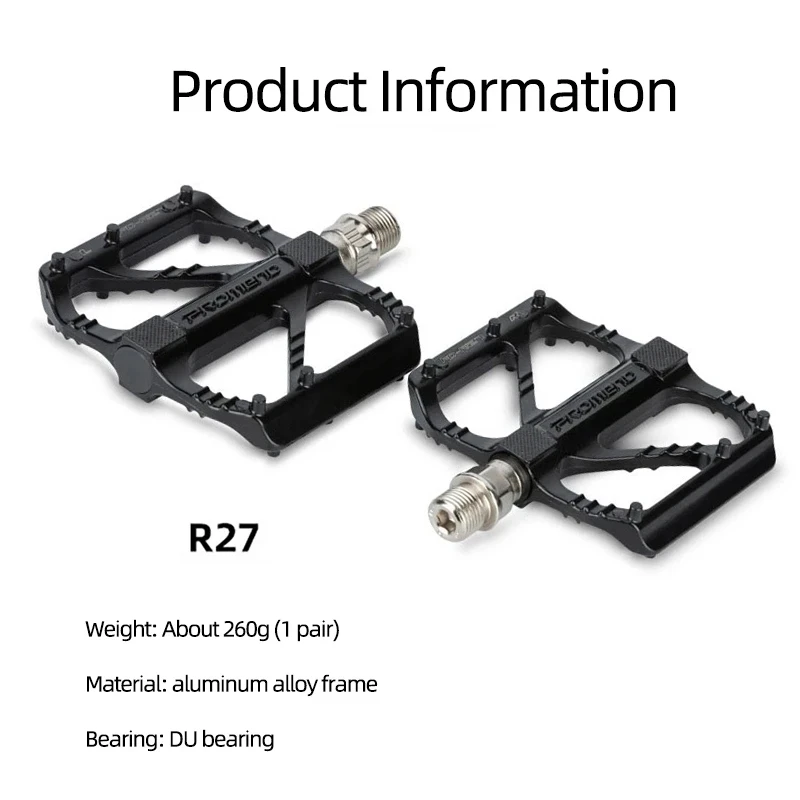 Bicycle Pedals Bearing R27 M29 MTB Road Bike Pedal Platform Ultralight DU Bearing Bicycle Flat Pedals MTB BMX Bicycle Parts