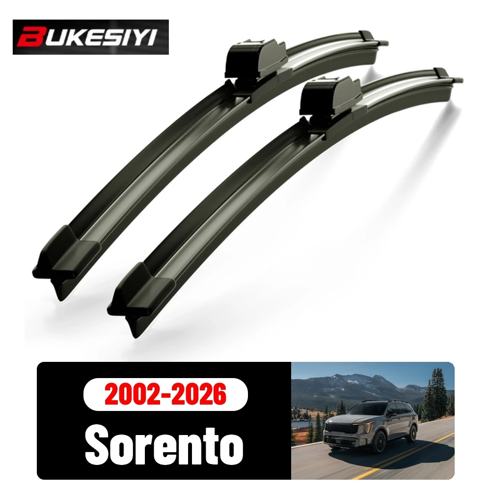 2PCS Front Wiper For Kia Sorento 2002-2026 Silent Durable High Quality Windshield Wiper Blades Accessories 2010 2012 2020 2022