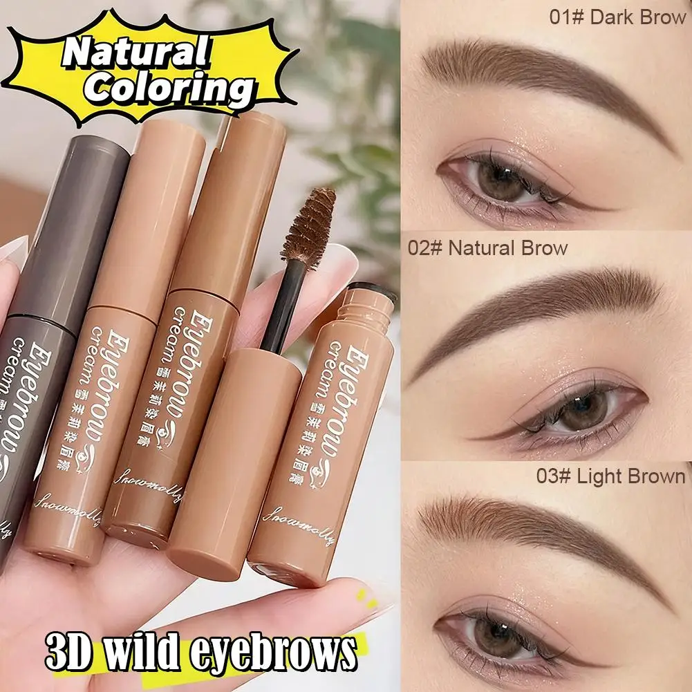 Naturalny jasnobrązowy żel do brwi w formie peel-off, wodoodporny, odporny na rozmazywanie, trwały efekt tatuażu, płynny krem do koloryzacji brwi bez makijażu H4U4