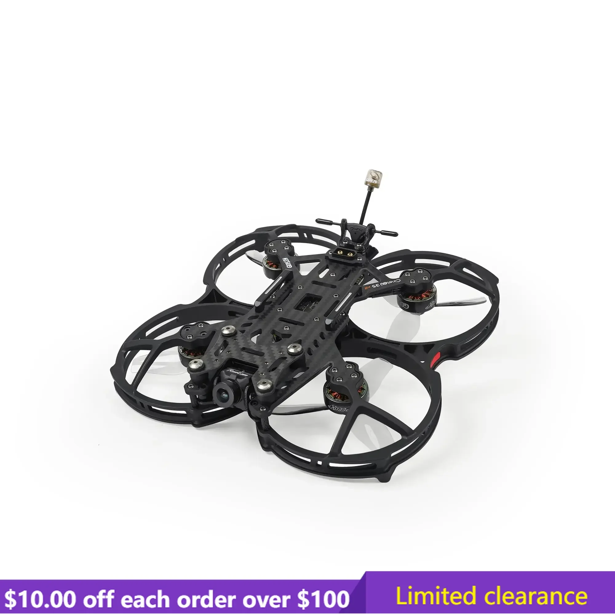 Limited Clearance GEPRC CineLog35 V2 HD Wasp FPV Drone GEP-F722-45A AIO Runcam Wasp Link SPEEDX2 2105.5 2150KV 6S