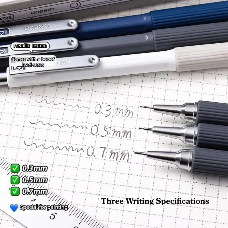 

Металлические автоматические механические карандаши 0,3 мм 0,5 мм 0,7 мм свинцовый сердечник для художественных эскизов, рисования, студенческий карандаш для ежедневного письма, канцелярские принадлежности