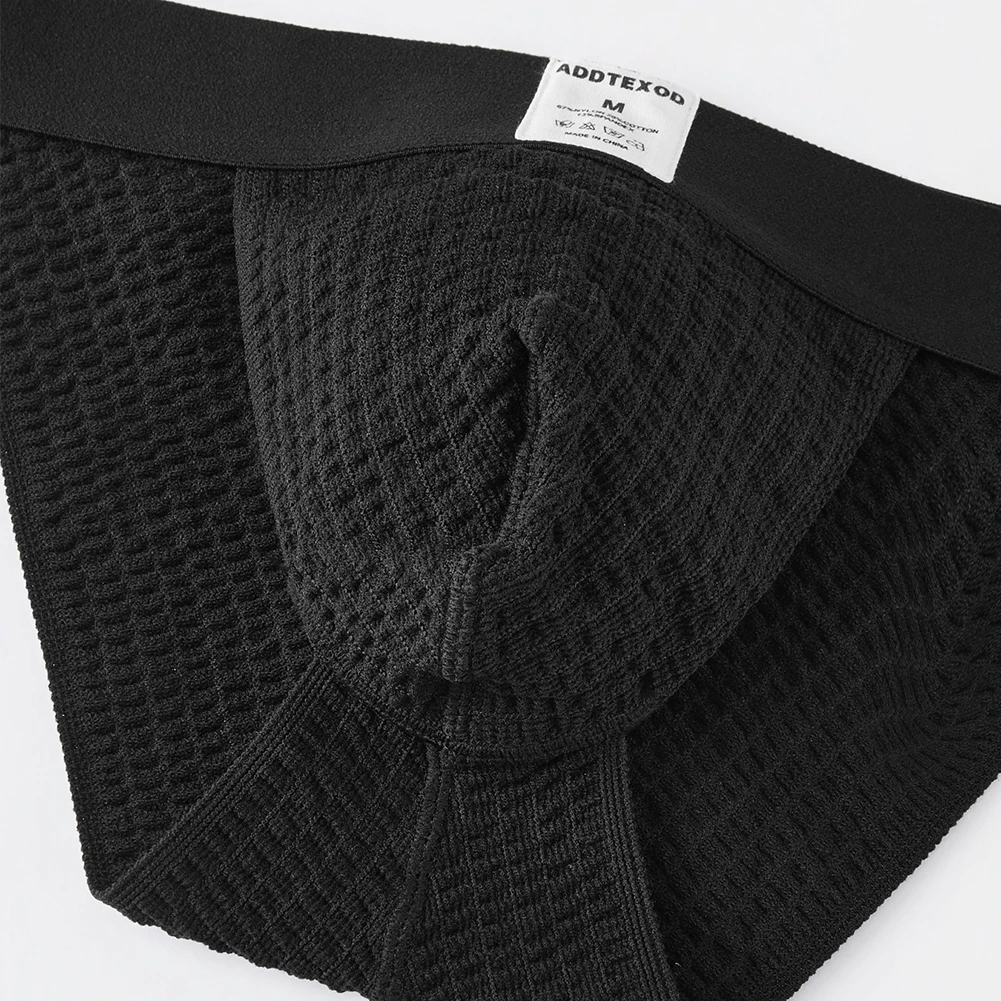 Men Woven Mesh High Fork Brief Adult Underwear Breathable U Pouch Elastic Soft G-string Thong Unisex Panties Men's Underpants