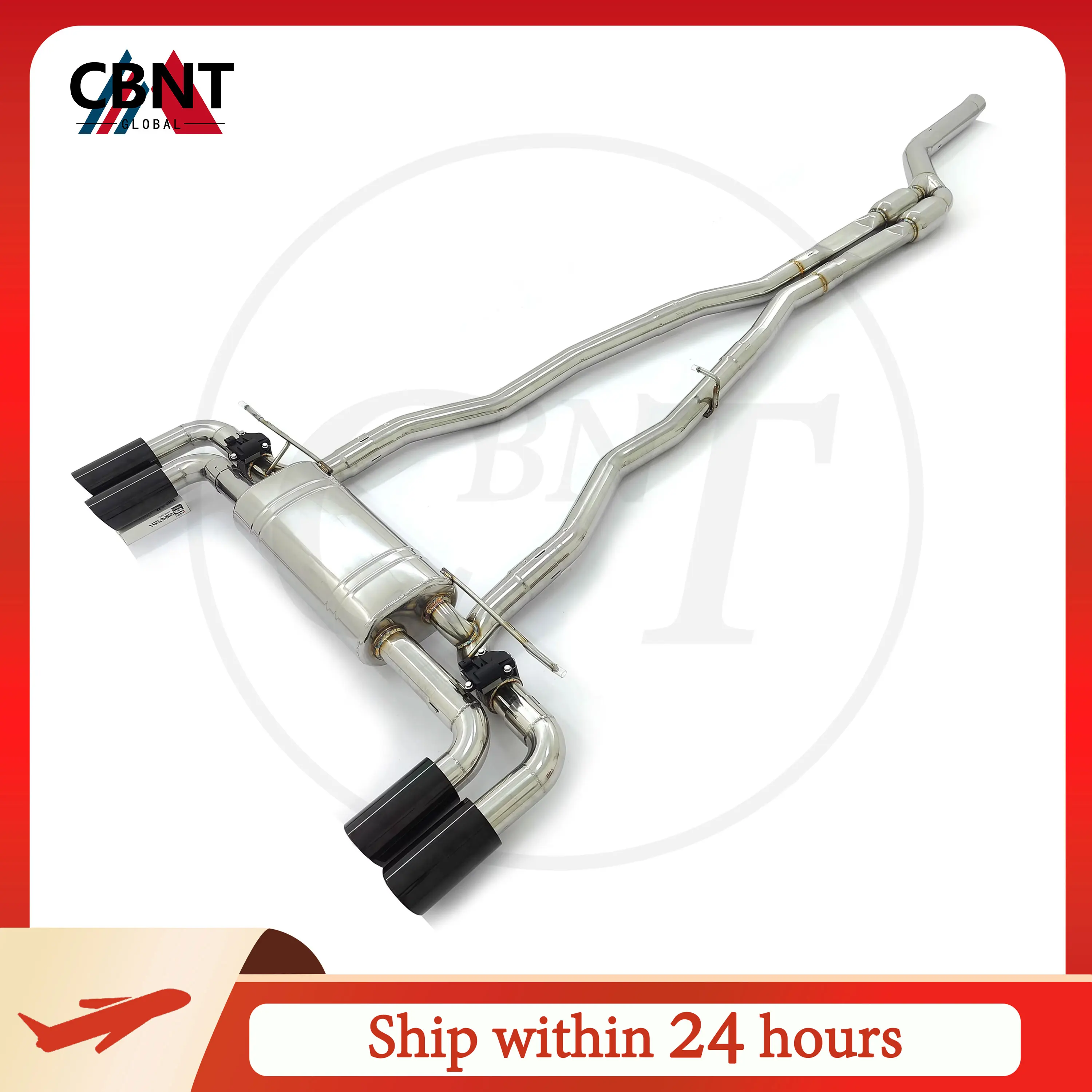 

CBNT for BMW 5 Series B58 G30 G31 G38 540i 3.0T Exhaust Catback Pipe Muffler with Valve Tuning SS304 Valved Exhaust-pipe System