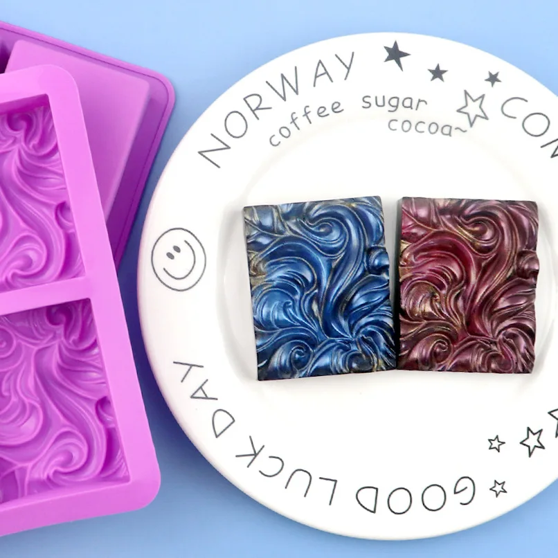 Wholesale 4-Link Wave Flower Silicone Handmade Soap Mold Cake Mould DIY Aromatherapy Plaster Essential Oil Soap Molds 338