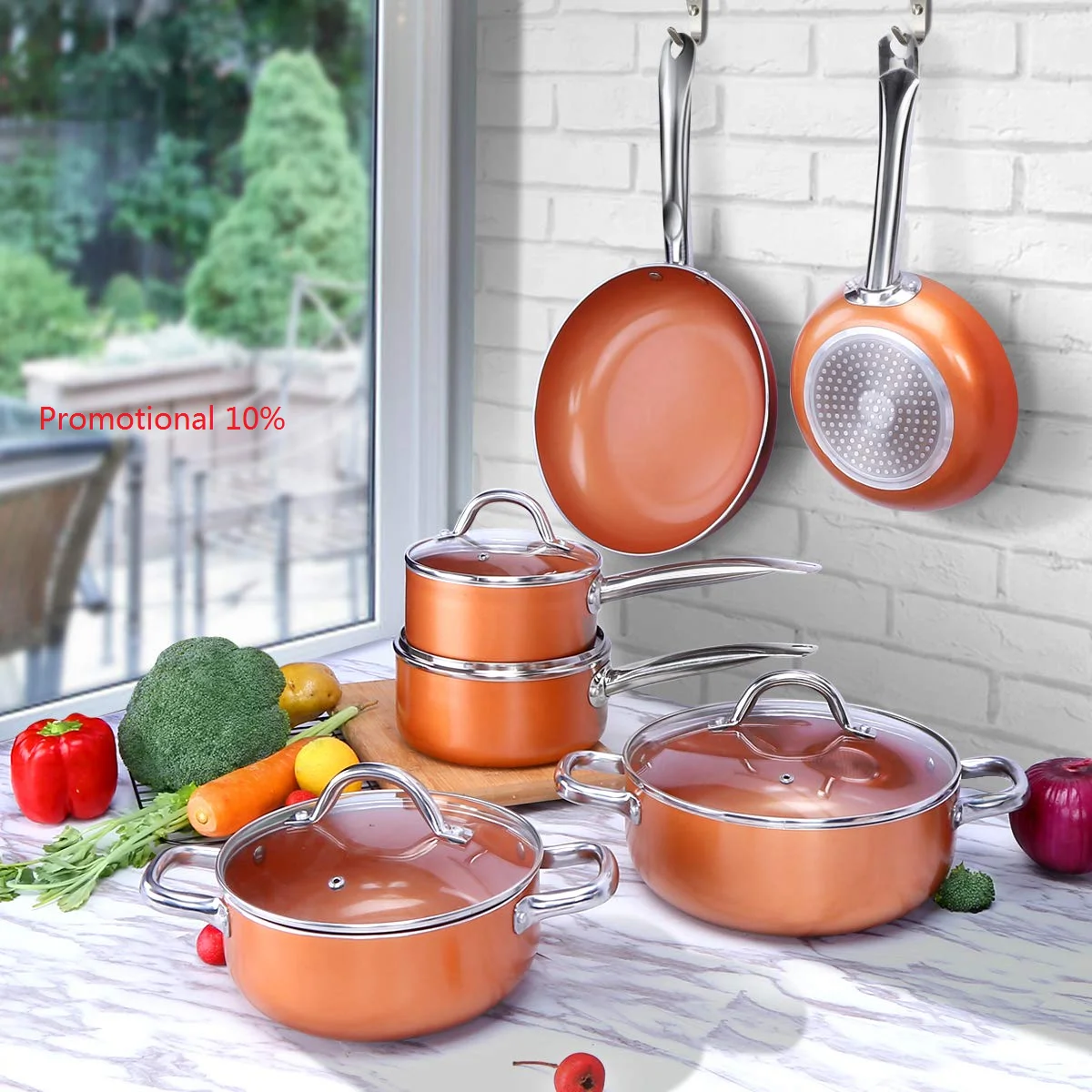 Aluminum home kitchen king cookware Steamer cooking pot and frying  pan cookware sets