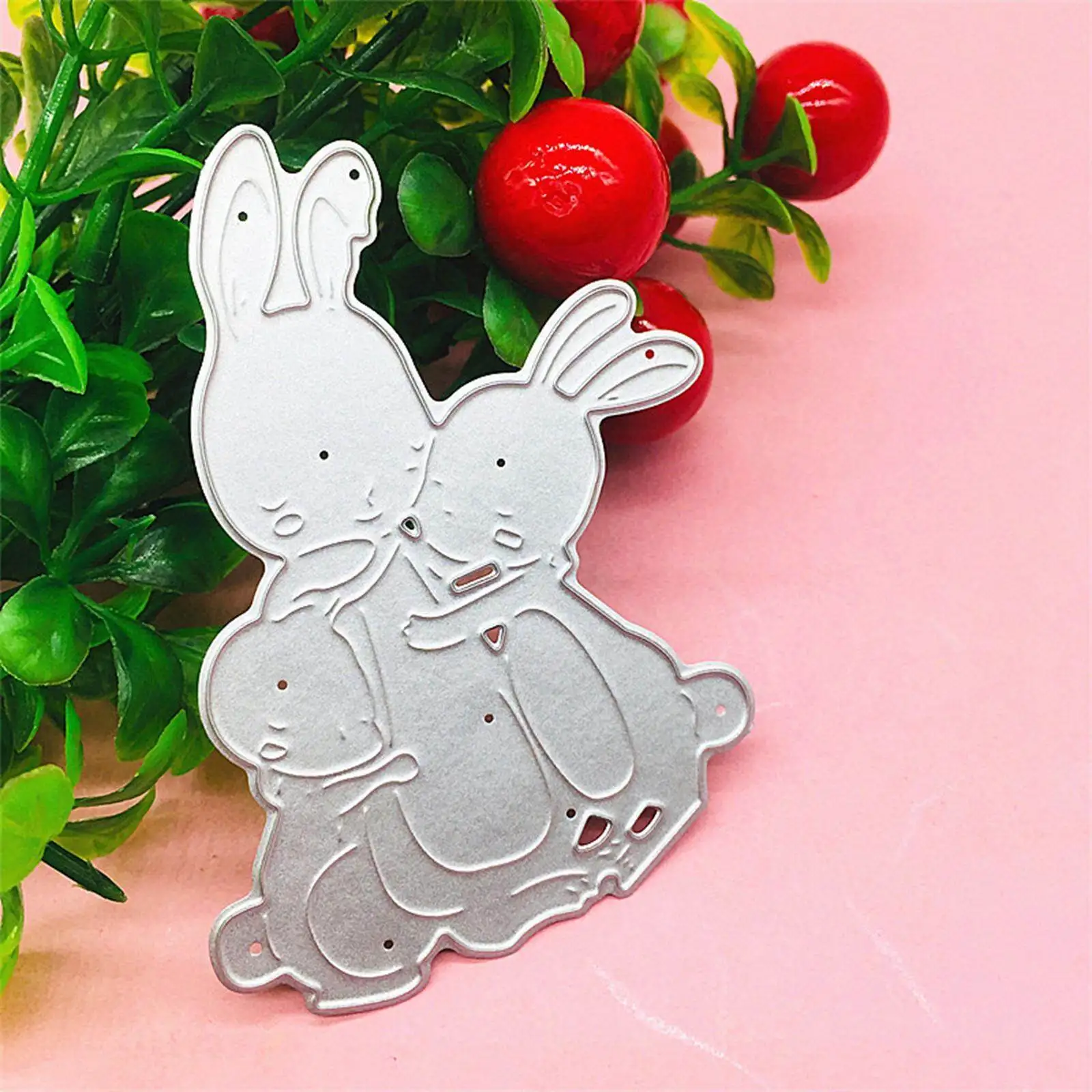 

Metal die-cutting molds Easter Rabbit Paper card cutting mold Used for DIY embossing Book tags Decorative paper Clipbook