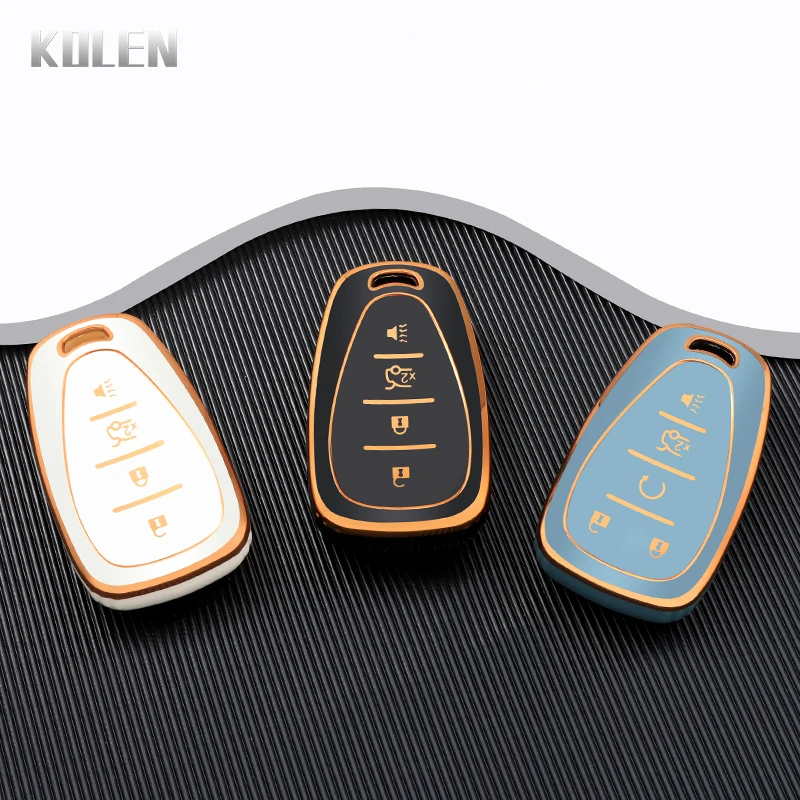 TPU Car Remote Key Case Cover Shell Fob Chevrolet Chevy Cruze Malibu Camaro Spark Sonic Volt Bolt Trax Traverse Bag Accessories