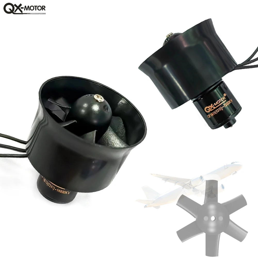 QX-MOTOR 30MM EDF QF1611 6 Pale Ventola Canalizzata e Motore Brushless 2-6S Lipo Per RC Elicottero Quadcopter Multiasse Drone Modello Parte
