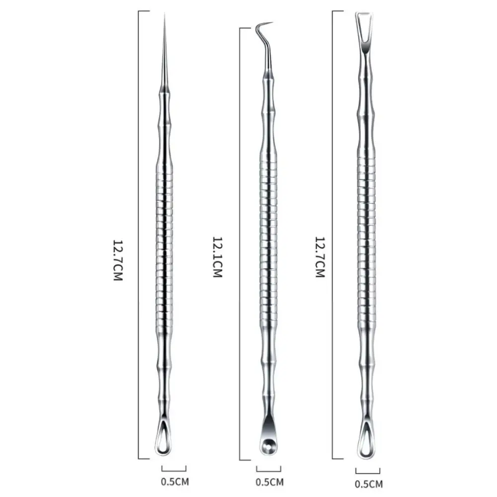 Herramienta para el cuidado de la piel, Extractor de espinillas, limpiador de poros, agujas para eliminar acné e imperfecciones