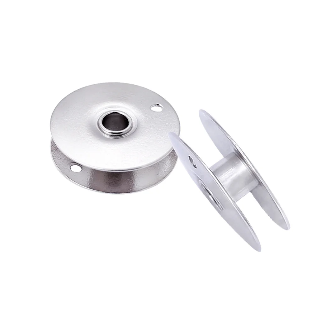 3 قطعة ماكينة خياطة معدنية بكرات الحديد بكرة ل الغزل اللفاف قابلة لإعادة الاستخدام حامل الموضوع سيارة مسطحة إبرة واحدة الاستخدام الصناعي الفضة