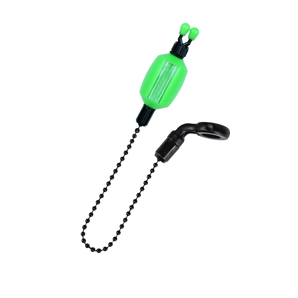 Hirisi 2 Stück Karpfenangeln Swinger Bissanzeiger, 5 Farben, langlebiger, durchsichtiger Kunststoff mit liniensicheren Clips, Karpfenangeln-Zubehör