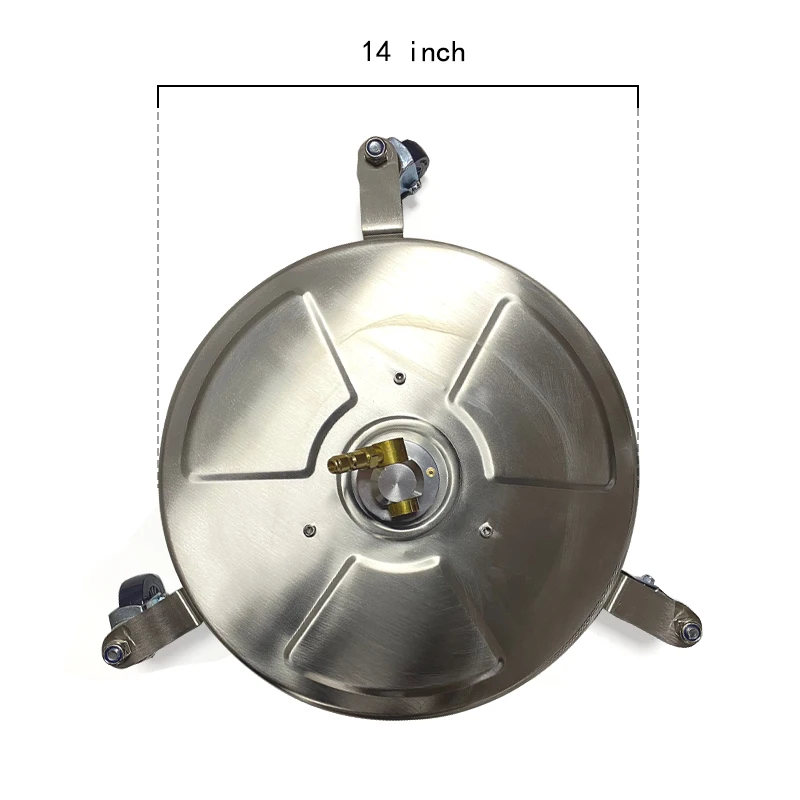 

14 Inch Pressure Washer Surface Cleaner Undercarriage Cleaner Stainless Steel Attachment for Driveway Patio Cleaning
