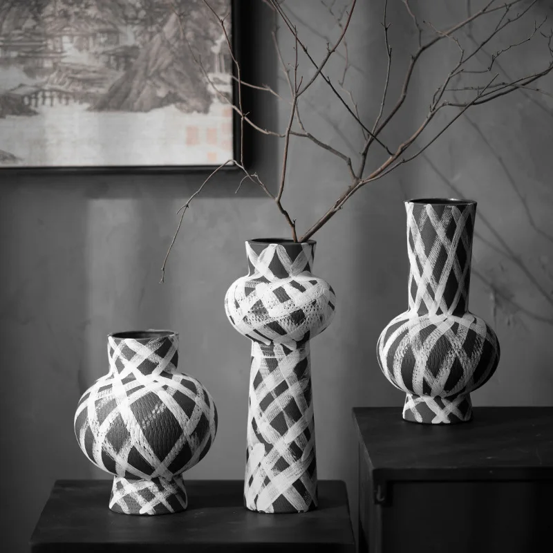 Modern Minimalist Vase Creative Light Luxury Flower Ware Desktop Decoration Ornament Free Shipping  Ceramic Vase
