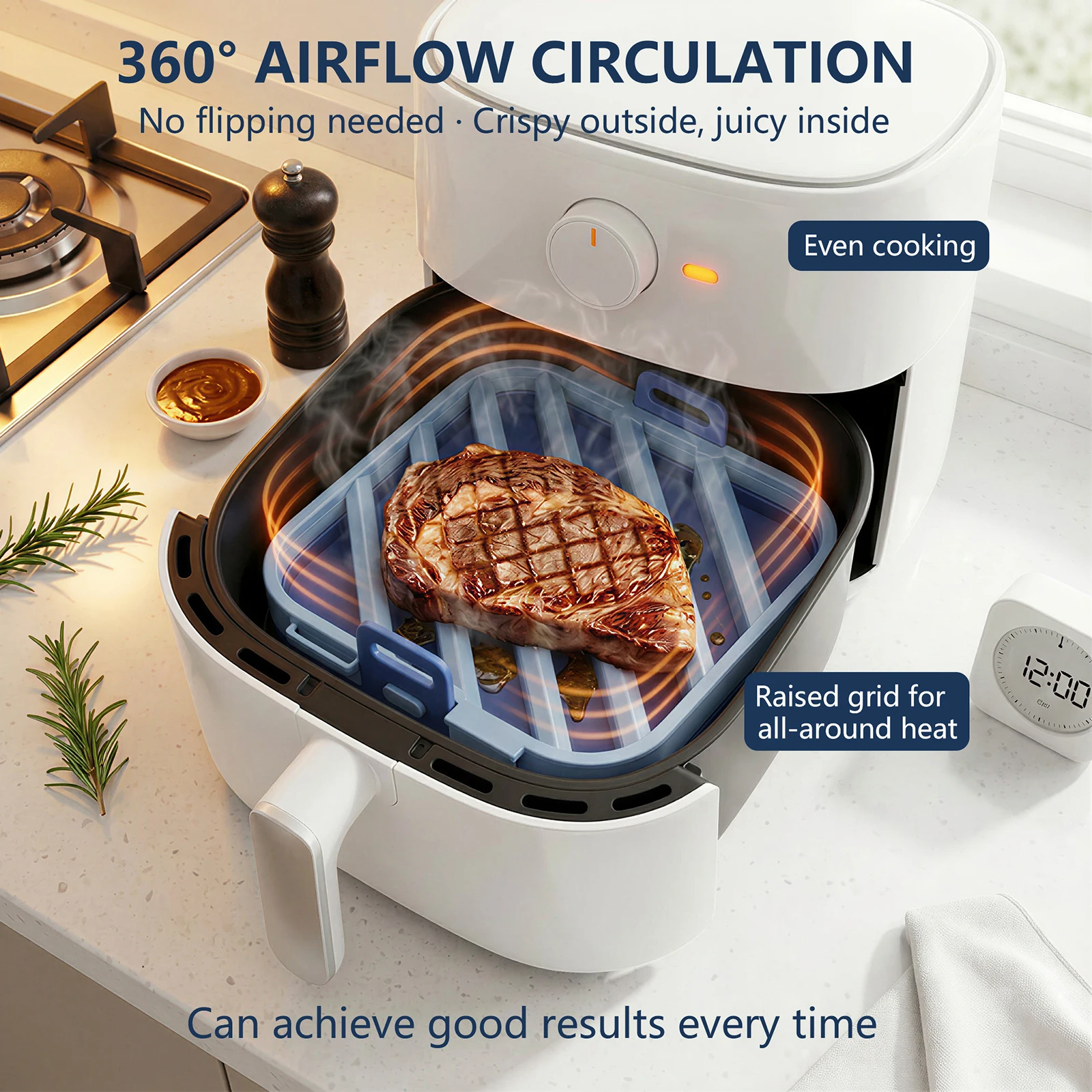 6inch Silicone Roast Rack Air - огляд і ціна Kitchen And Baking Equipment