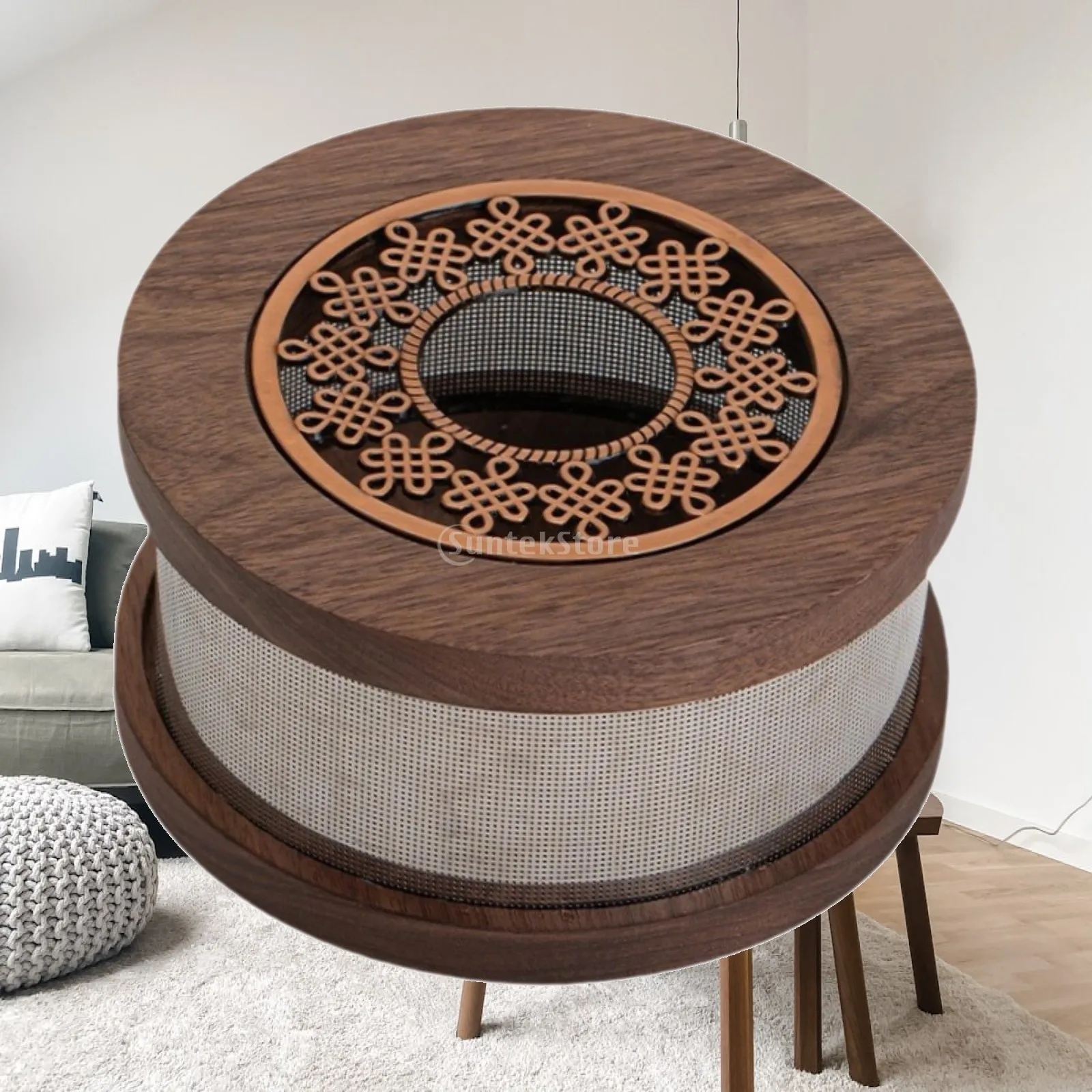 Wooden Teapot Warmer Tea Light Candle Holder Birthday Gifts Home Decoration Teapot Heating Warmer Base for Household Kitchen
