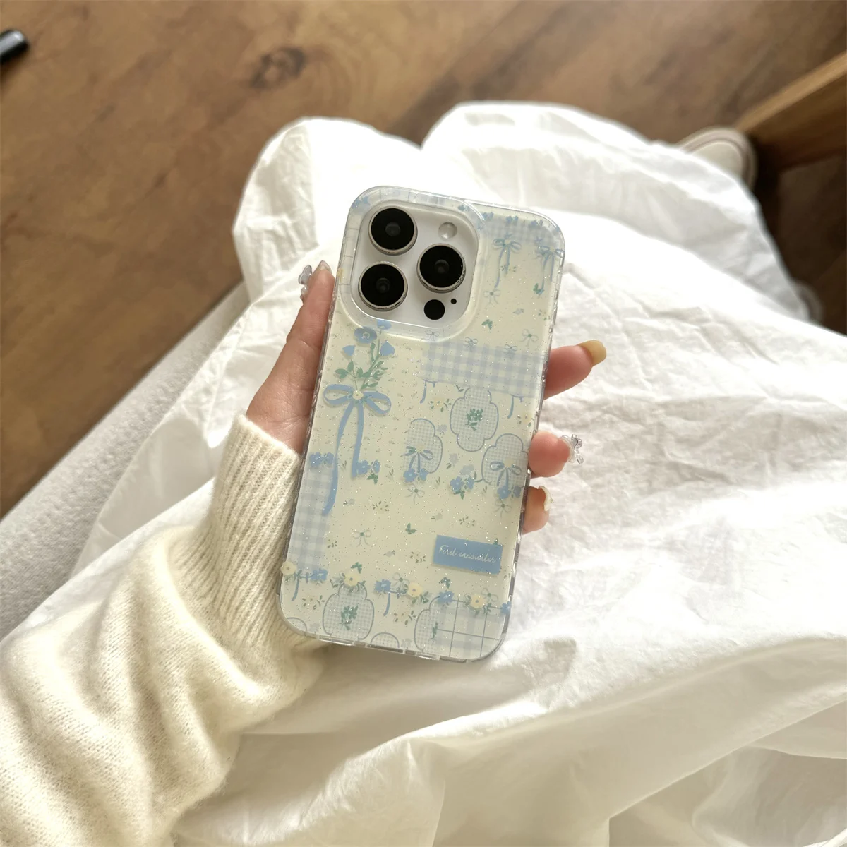 

Blue butterfly ins imd shell for iphone 13 15 promax 14 16 pro max cartoon flower shockproof phone case